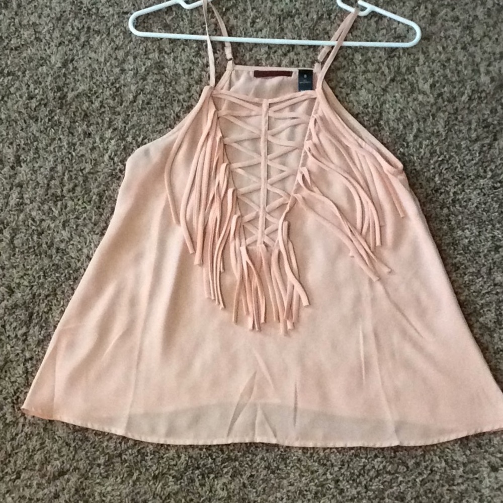 BUY 2, GET 1 FREE! BKE Red plunge fringe tank